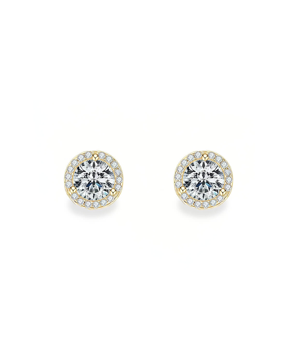Halo Grace – 1 Carat Diamond Earrings Stud