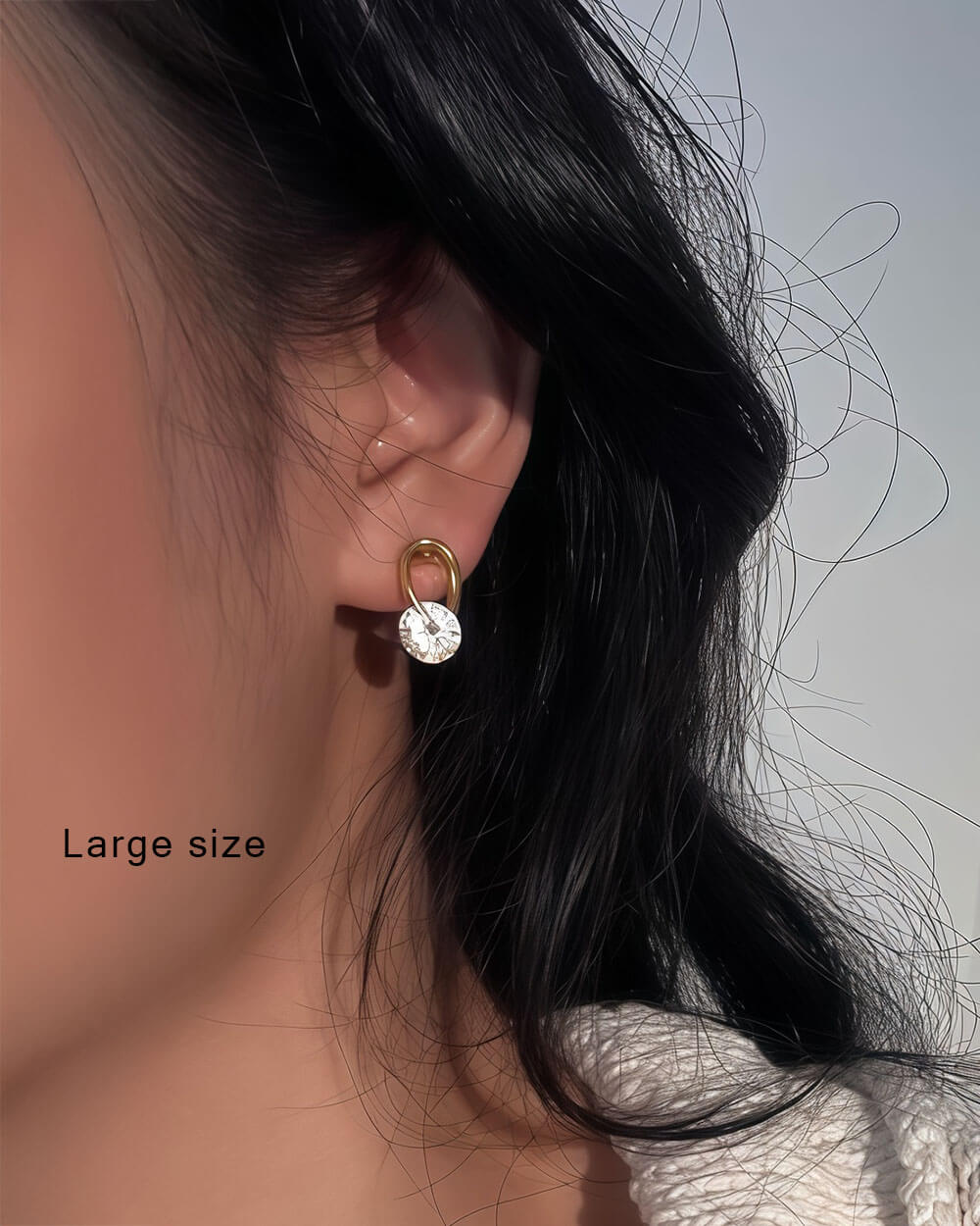 Fortune Orbit – Rotating Diamond Stud Earrings