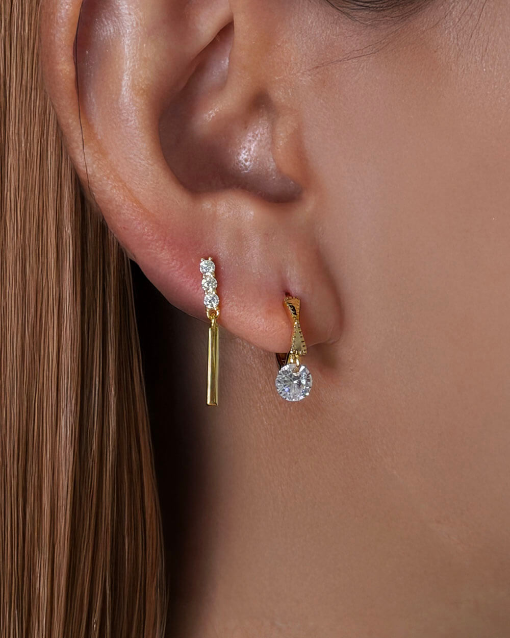 Velia Bow – Bow Diamond Hoop Earrings