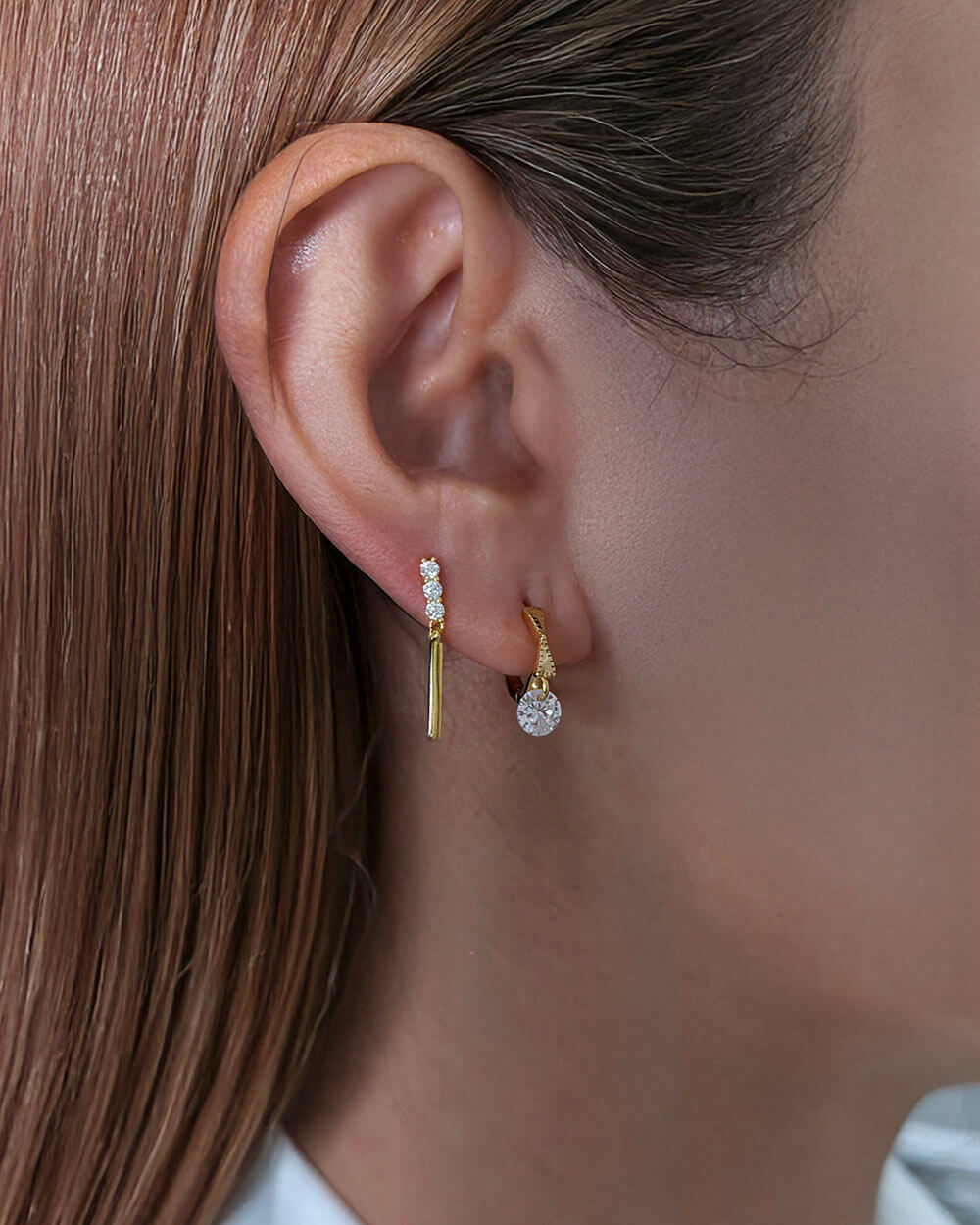 Velia Bow – Bow Diamond Hoop Earrings