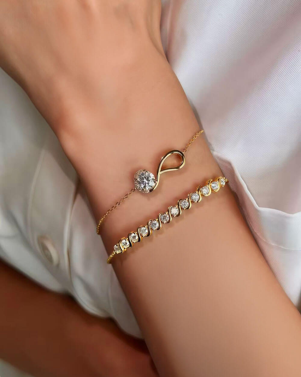 Eternal Bond – Infinity 1ct Diamond Bracelet