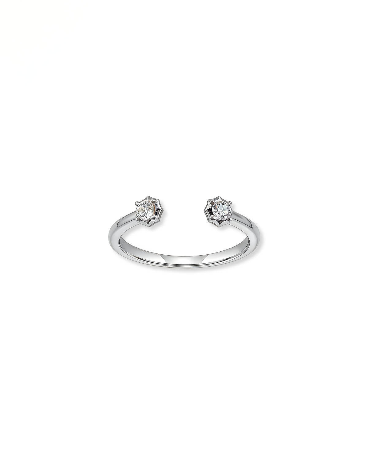 Diamond Band Rings | 14K Gold Open Octagon Lab Diamond Ring