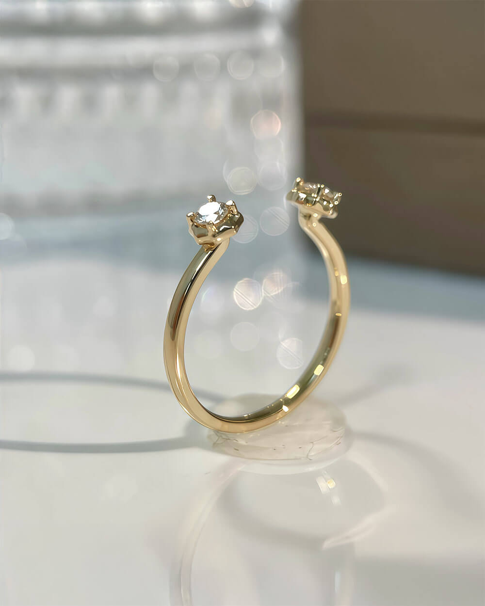 Oria Bloom – Octagon Open Diamond Band Ring