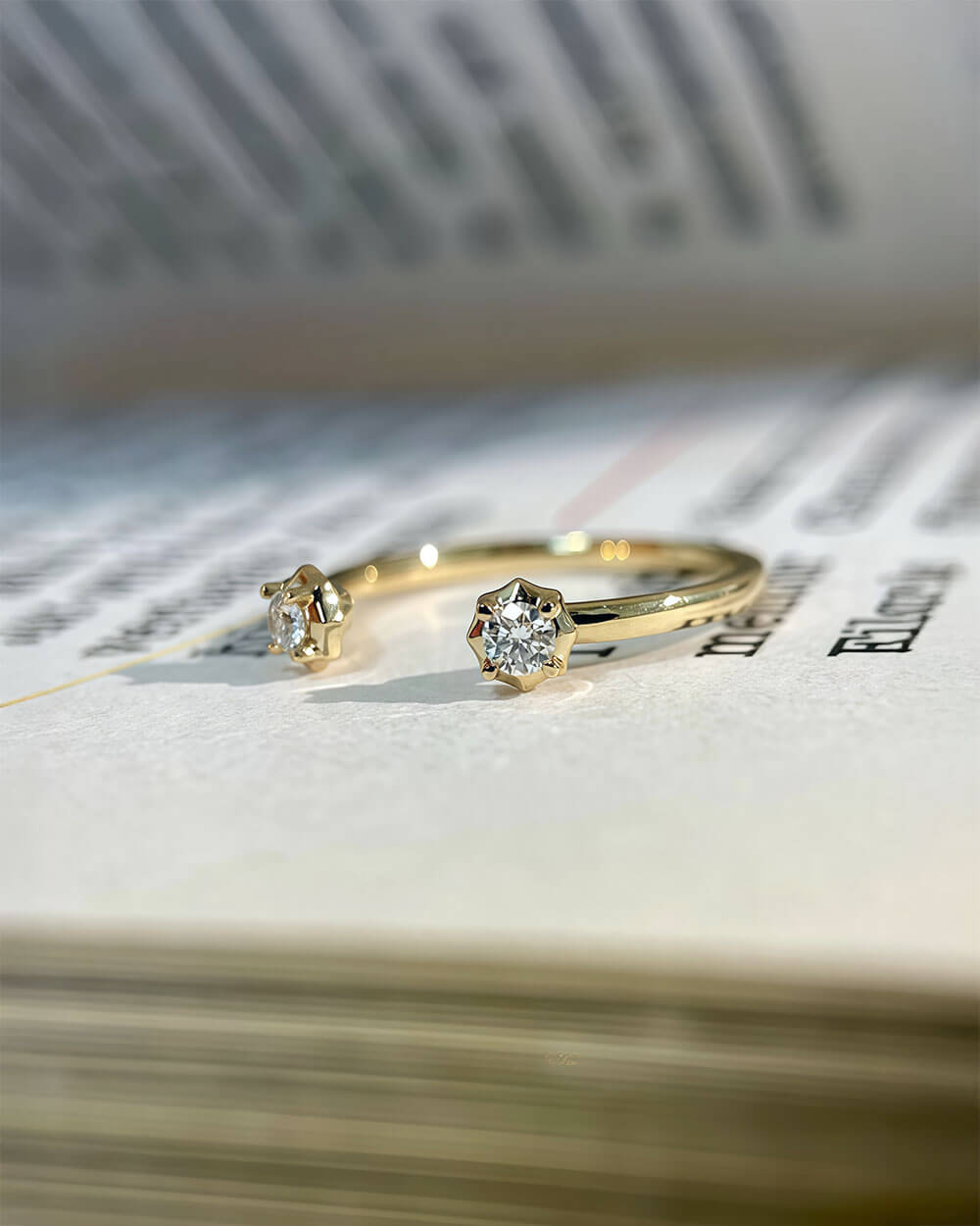 Oria Bloom – Octagon Open Diamond Band Ring