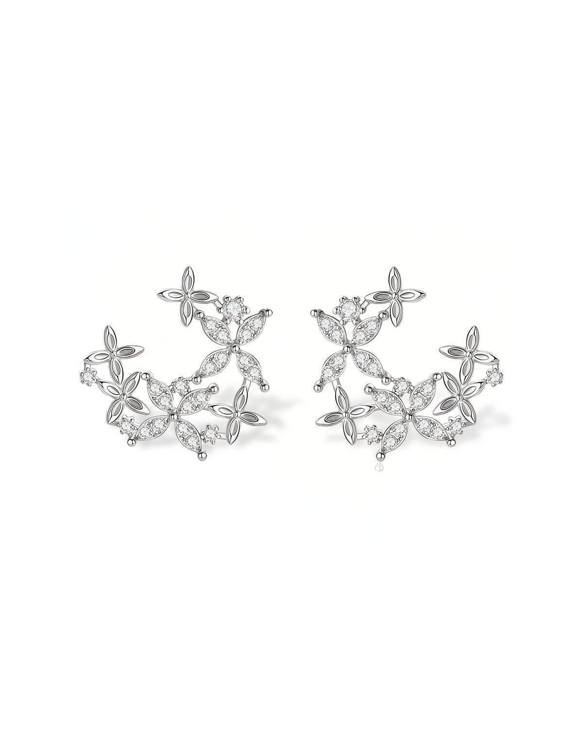 Flora Bloom – Diamond Cluster Earrings