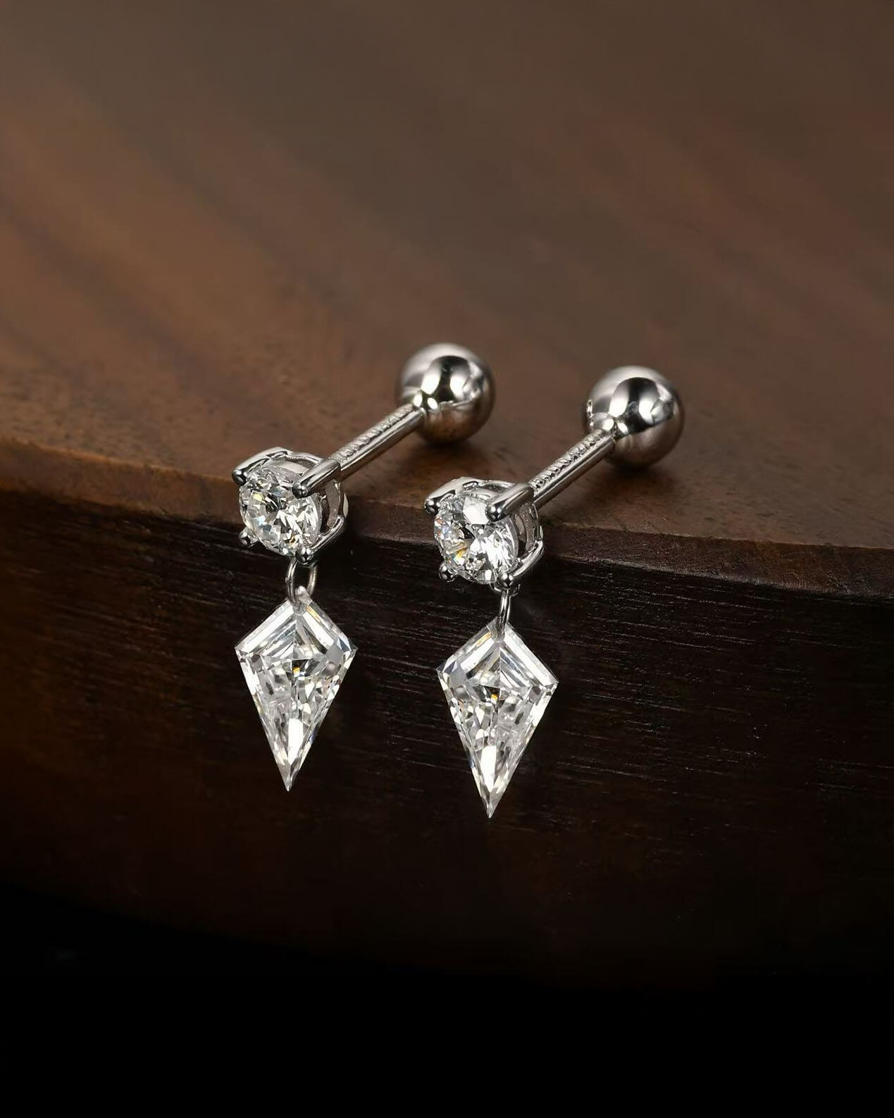 Astra Drift – Shield Drop Earrings