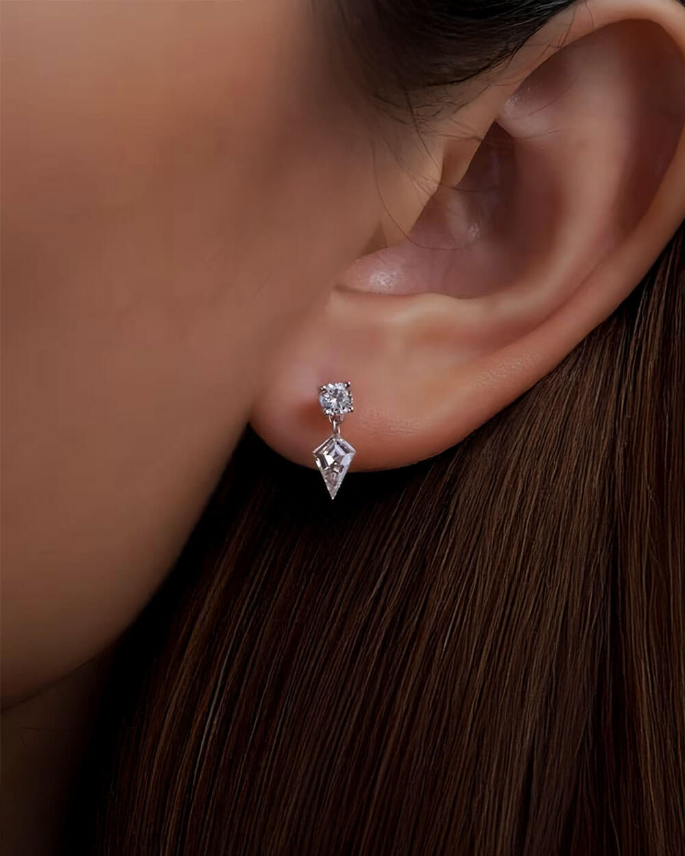 Astra Drift – Shield Drop Earrings