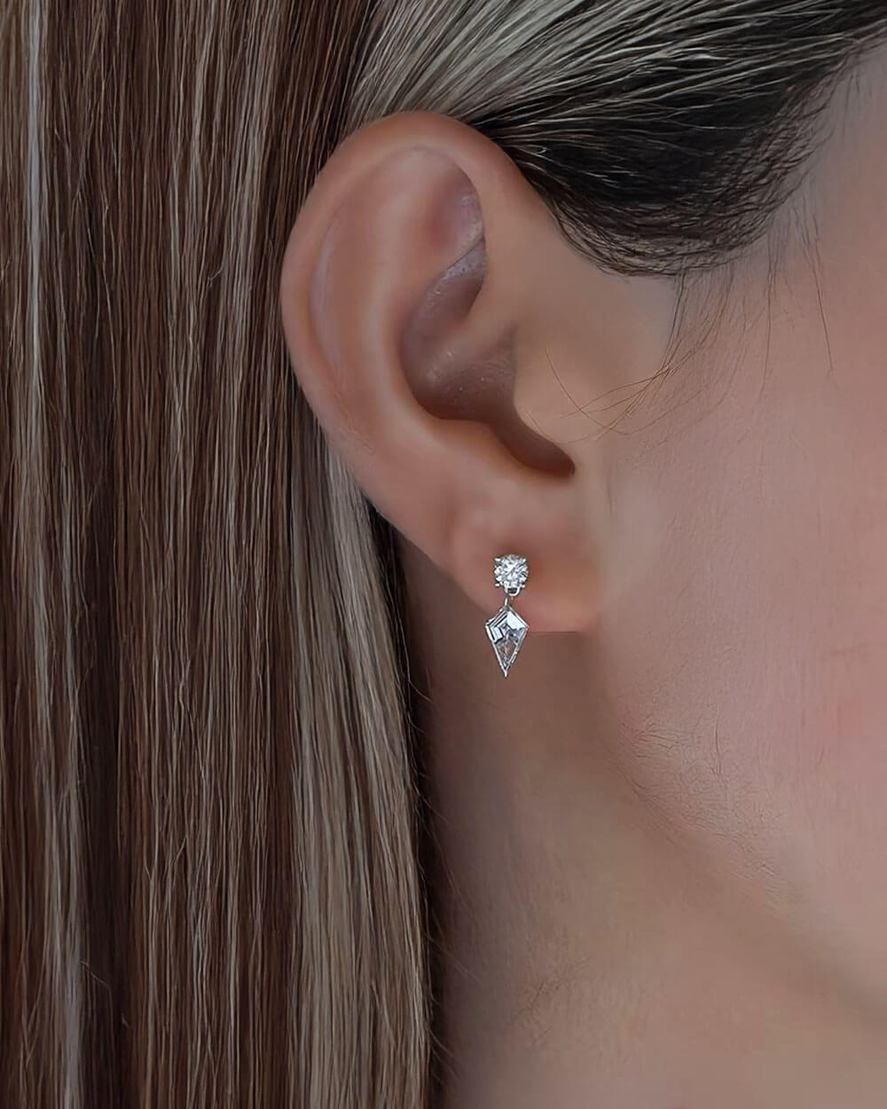 Astra Drift – Shield Drop Earrings