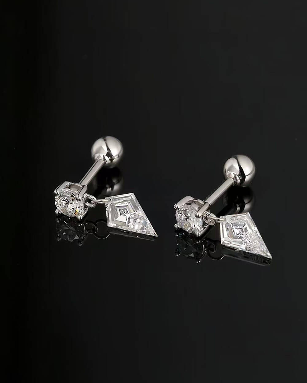 Astra Drift – Shield Drop Earrings