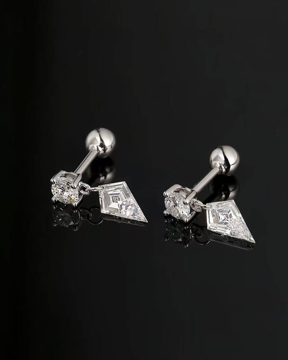 Astra Drift – Shield Drop Earrings