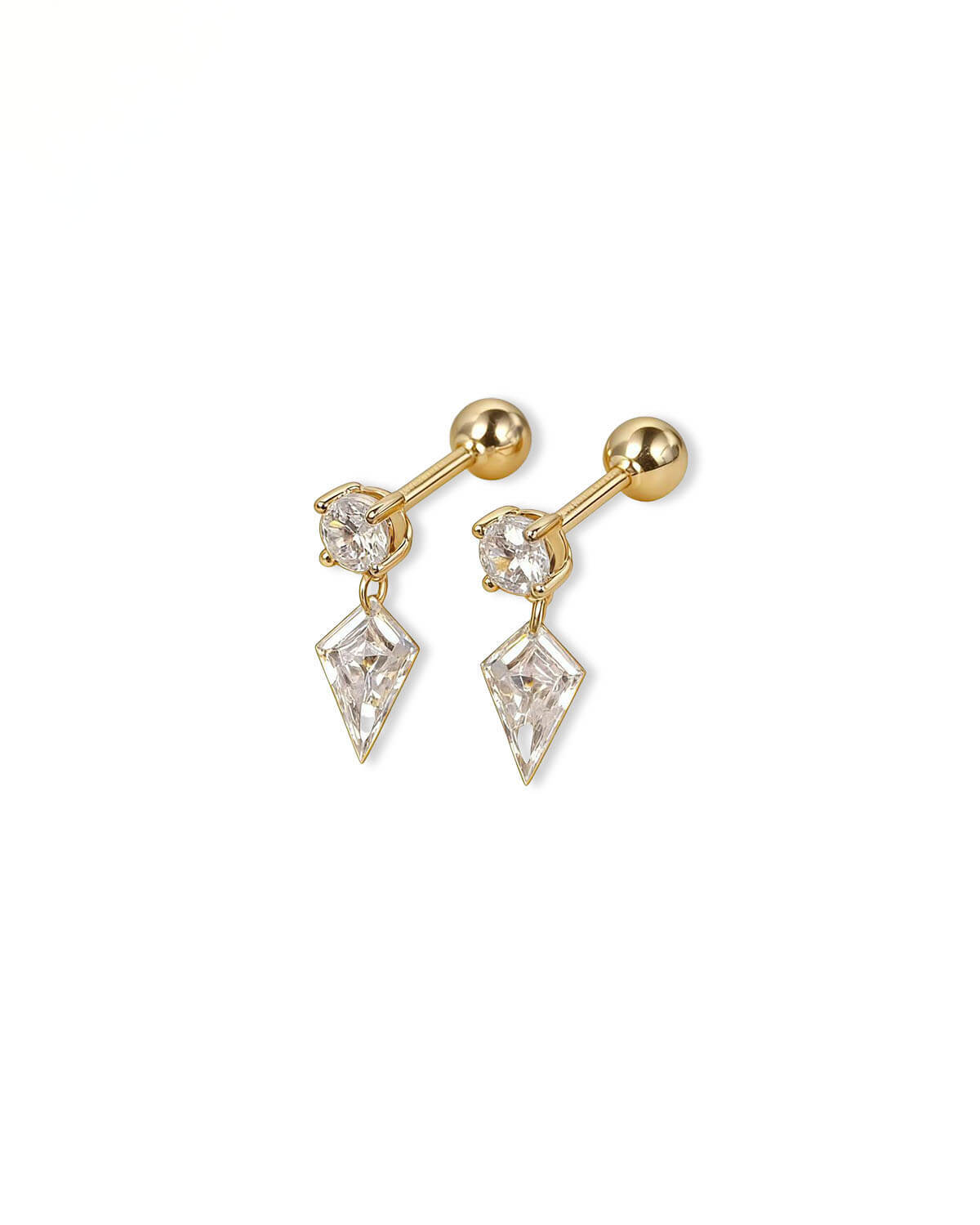 Astra Drift – Shield Drop Earrings