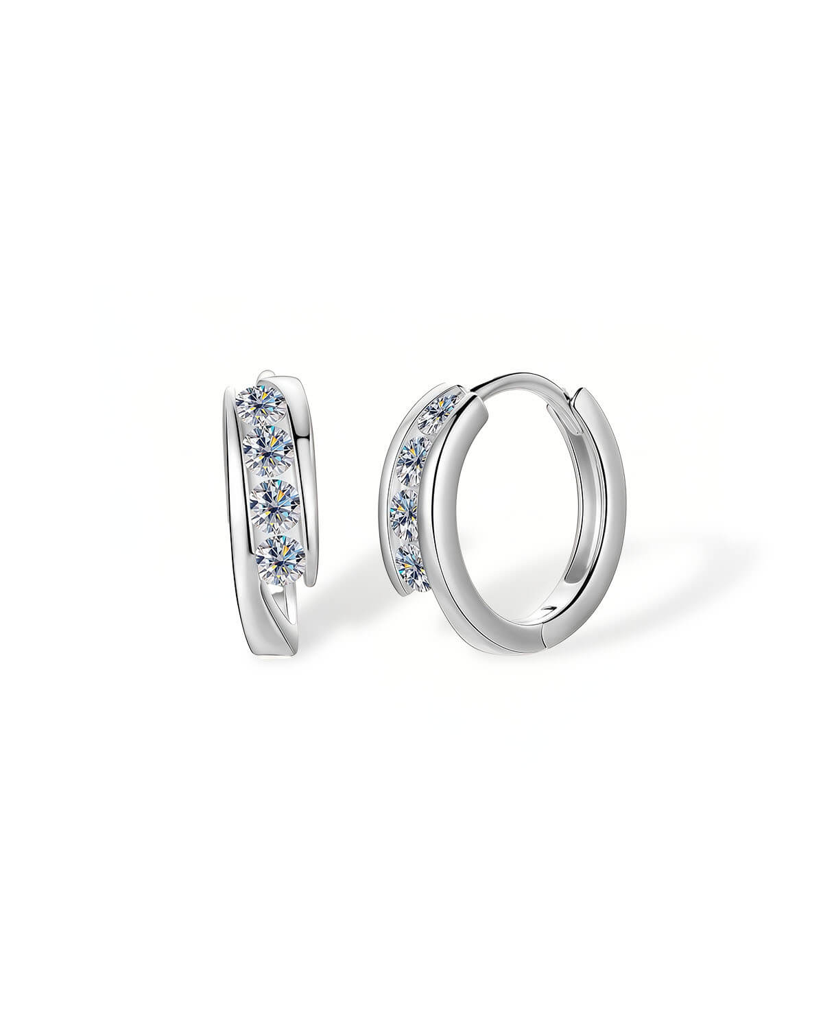 Nova Arc – Diamond Hoop Earrings