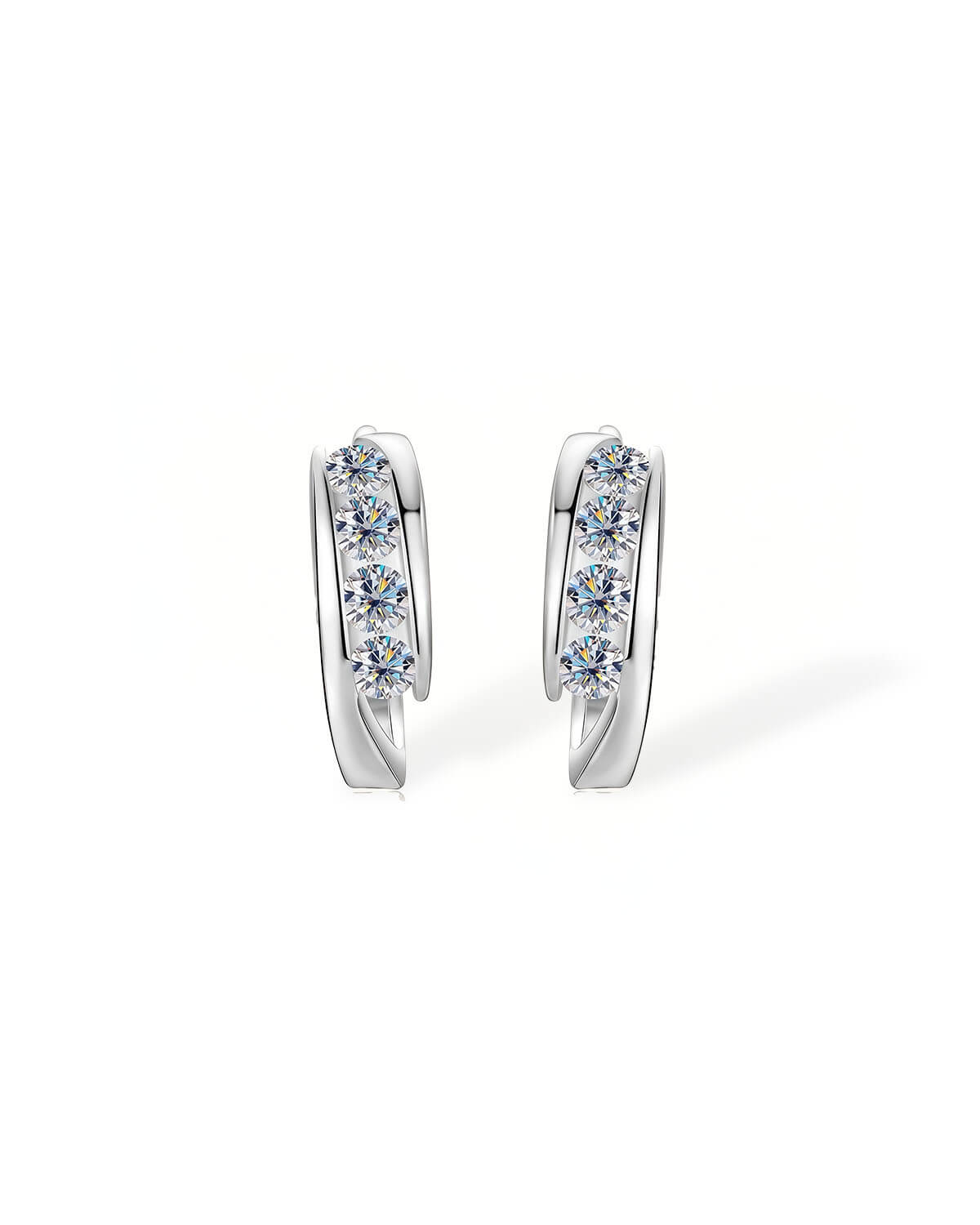 Nova Arc – Diamond Hoop Earrings