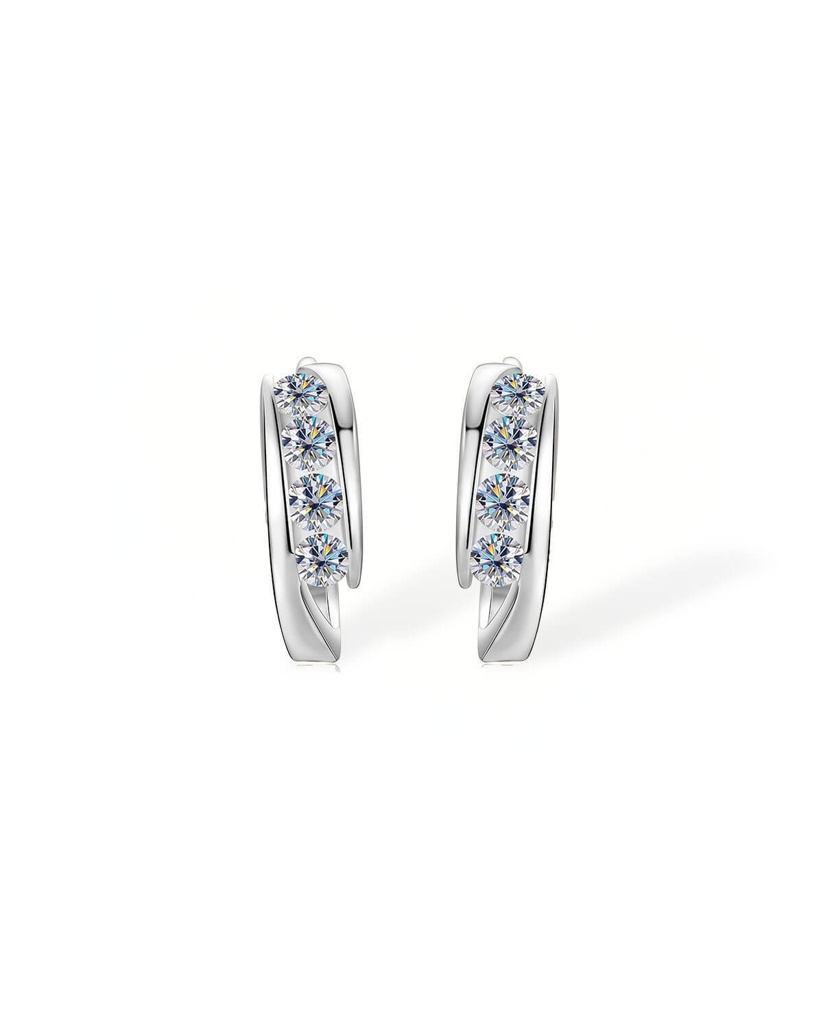 Nova Arc – Diamond Hoop Earrings
