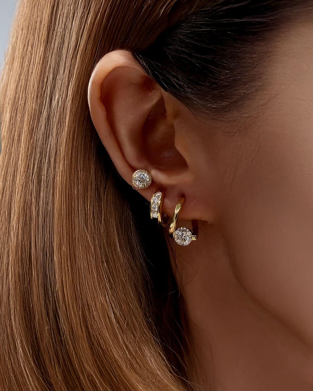 Nova Arc – Diamond Hoop Earrings