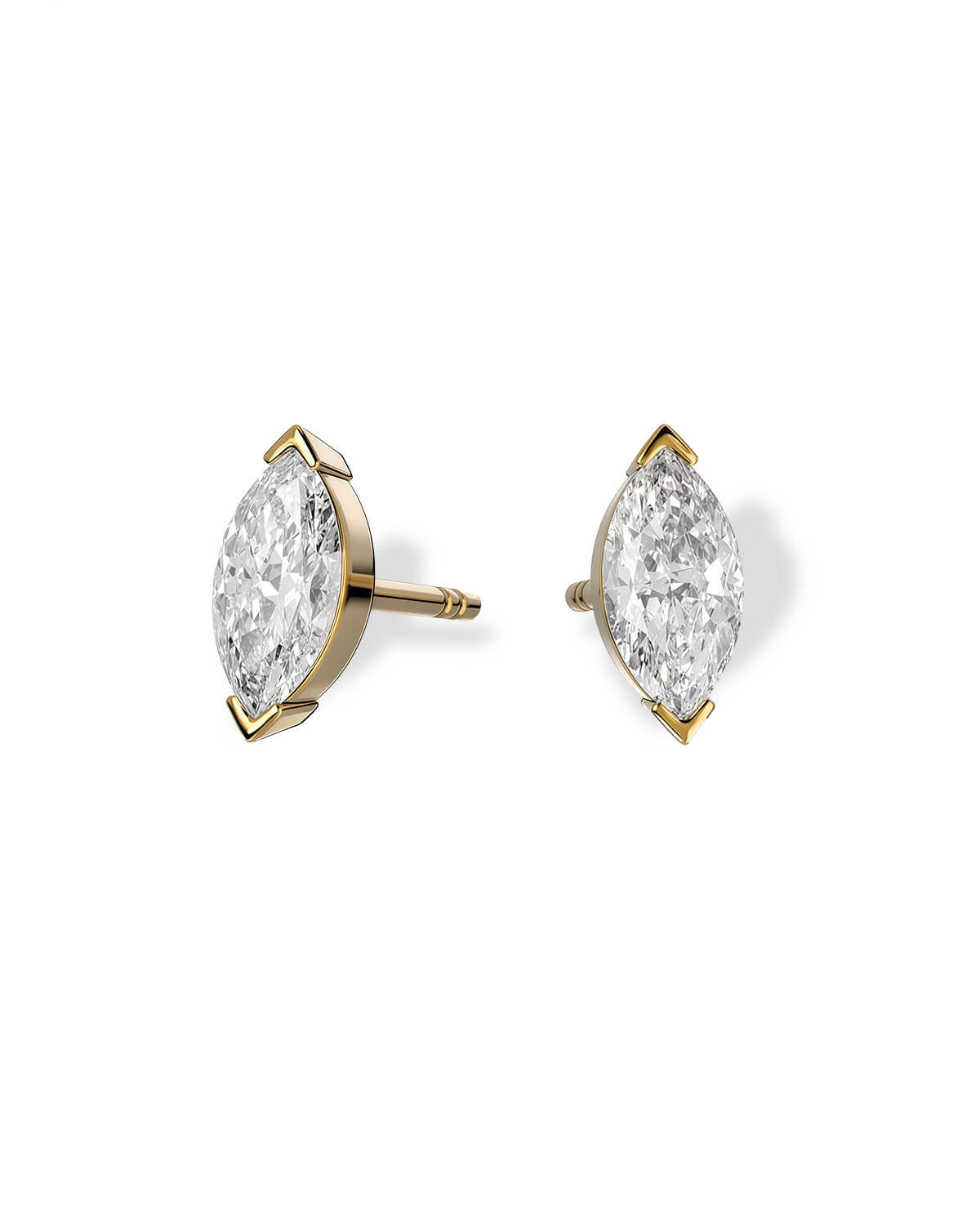 Virelle Point – Marquise Diamond Stud Earrings