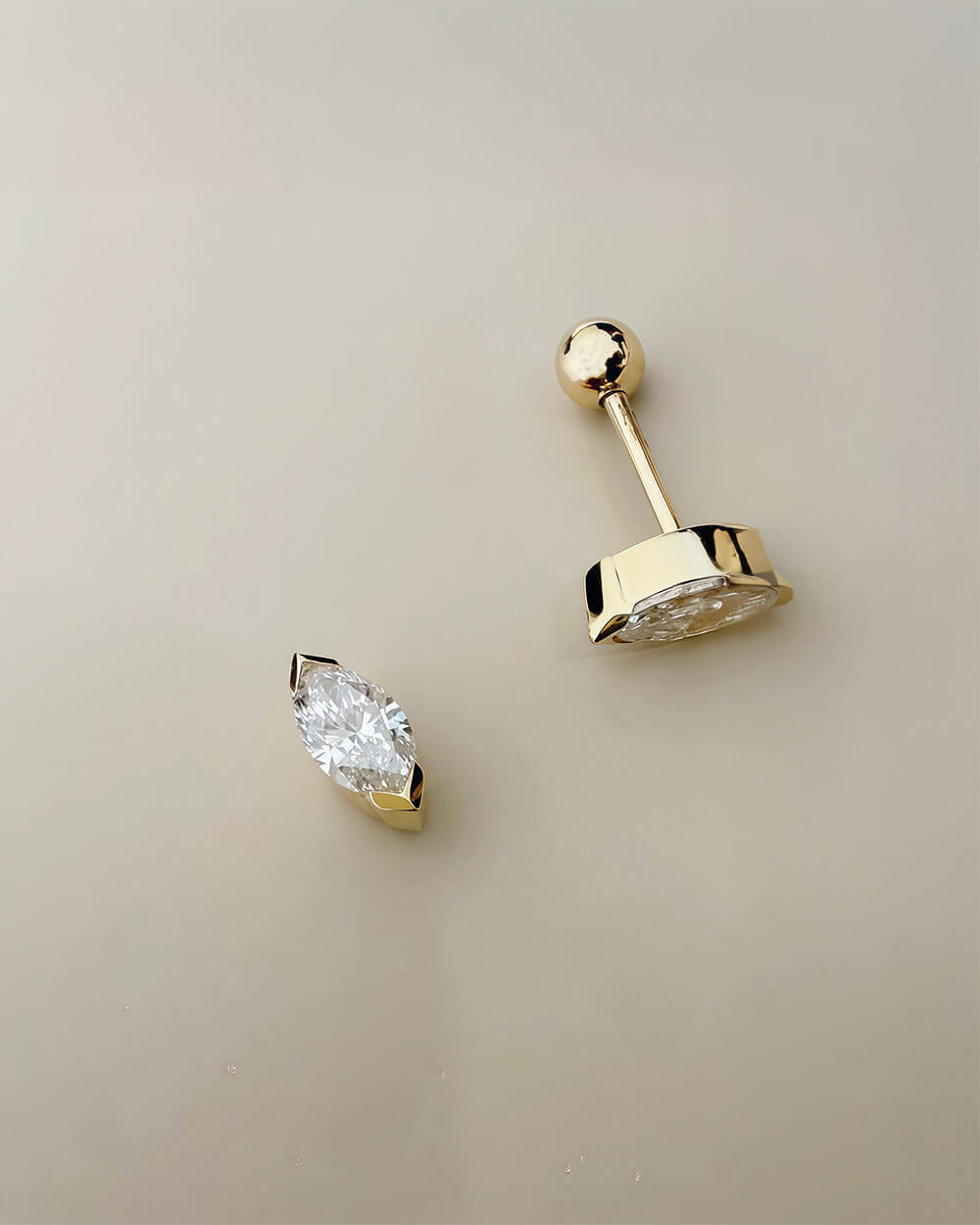 Virelle Point – Marquise Diamond Stud Earrings