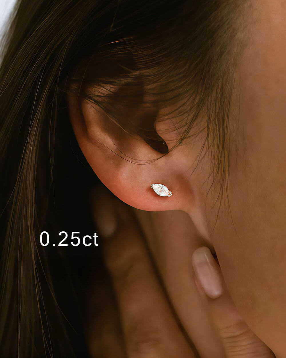 Virelle Point – Marquise Diamond Stud Earrings