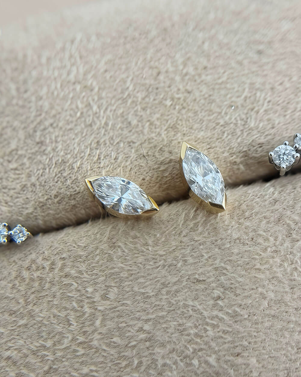 Virelle Point – Marquise Diamond Stud Earrings