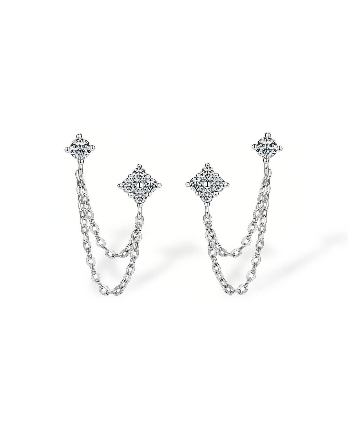 Clover Link – Double Piercing Earrings Studs
