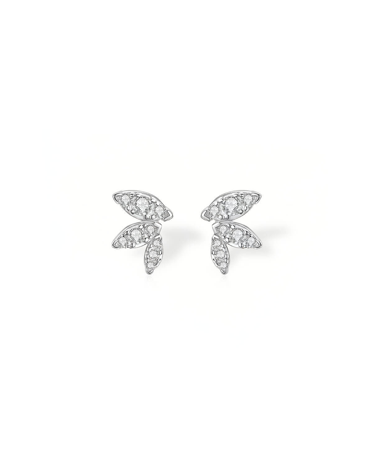 Leaf Whisper – Moissanite Stud Earrings