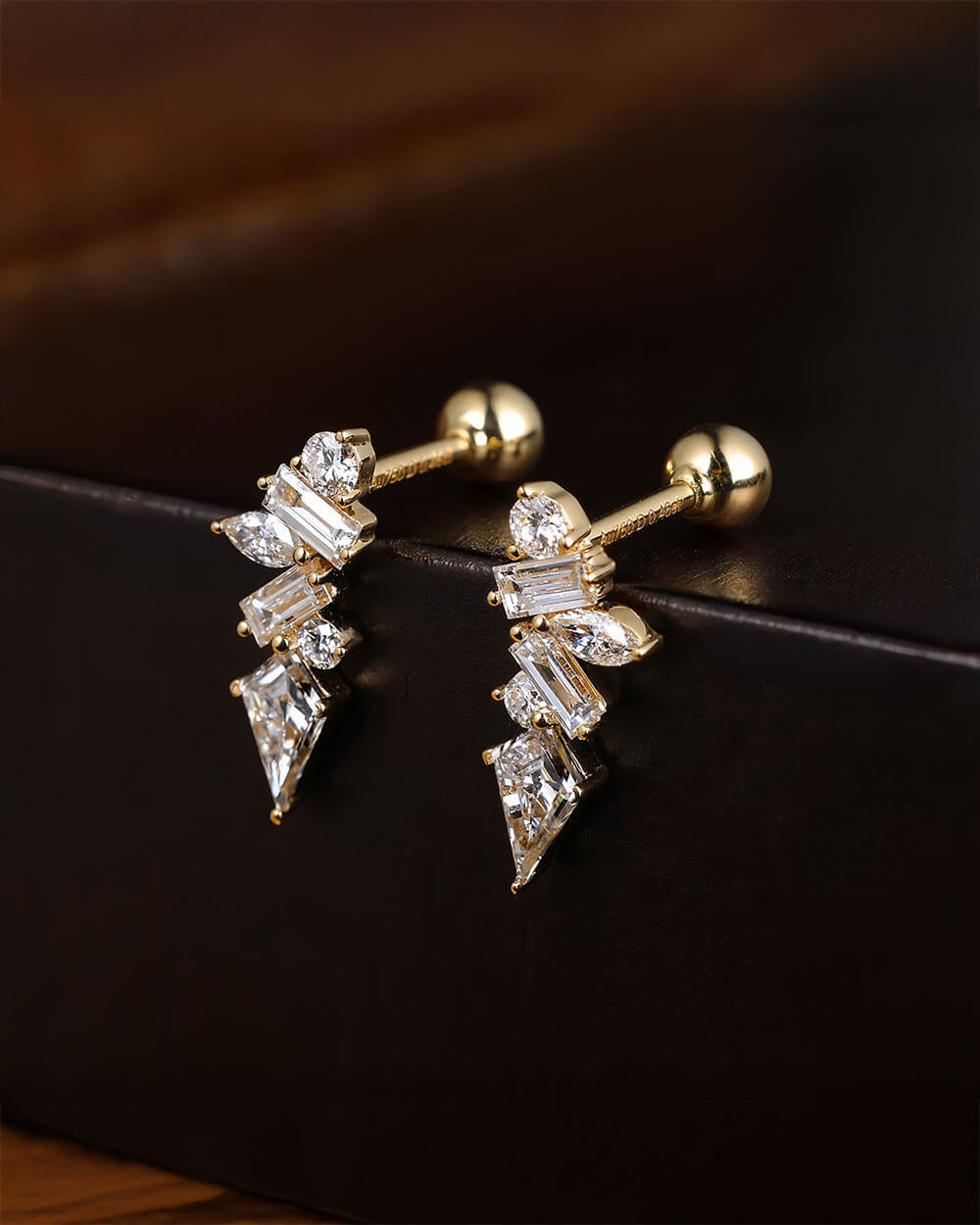 Lumi Cluster – Multi-Cut Stud Diamond Earrings