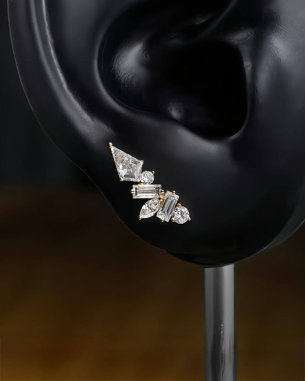 Lumi Cluster – Multi-Cut Stud Diamond Earrings