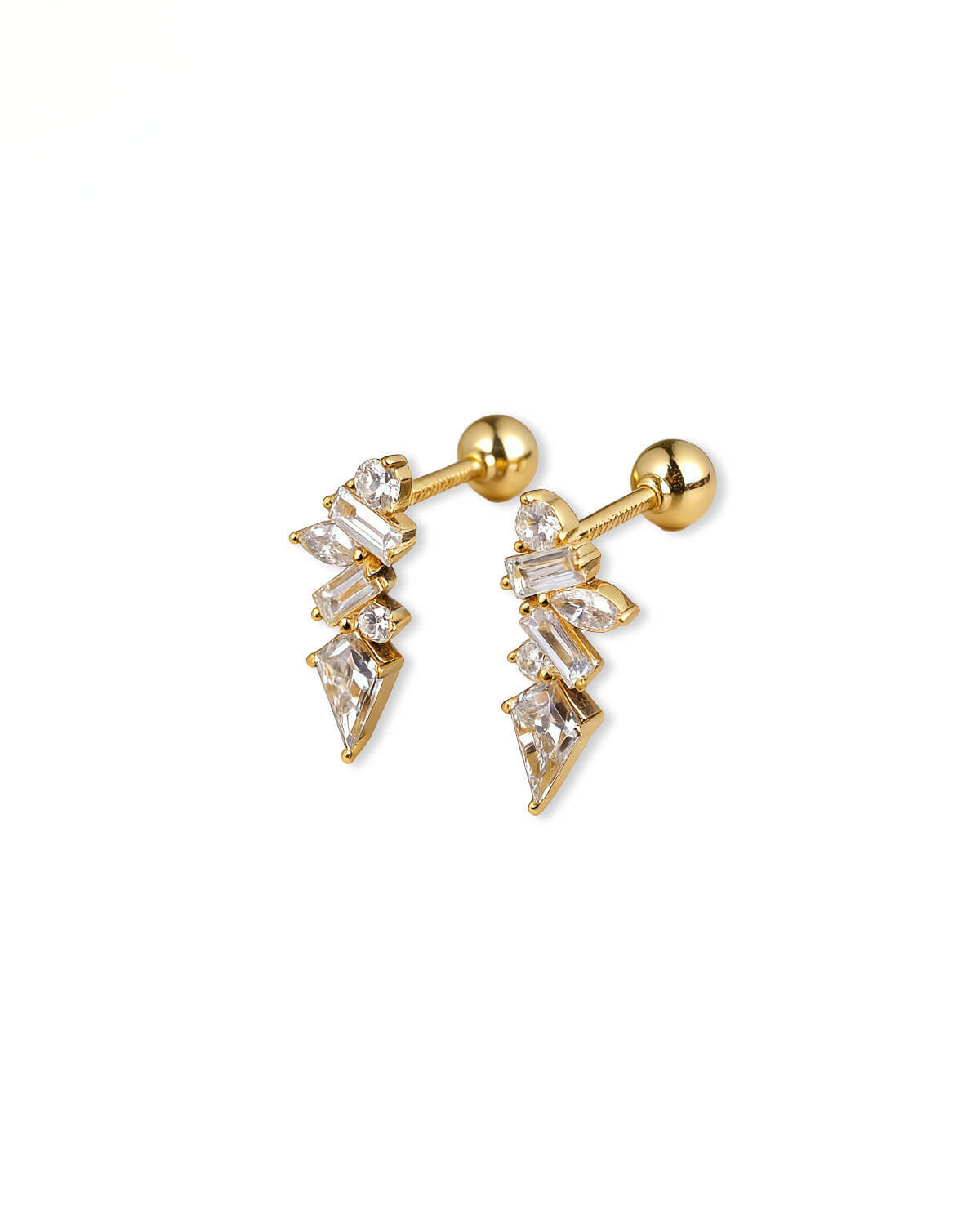 Lumi Cluster – Multi-Cut Stud Diamond Earrings