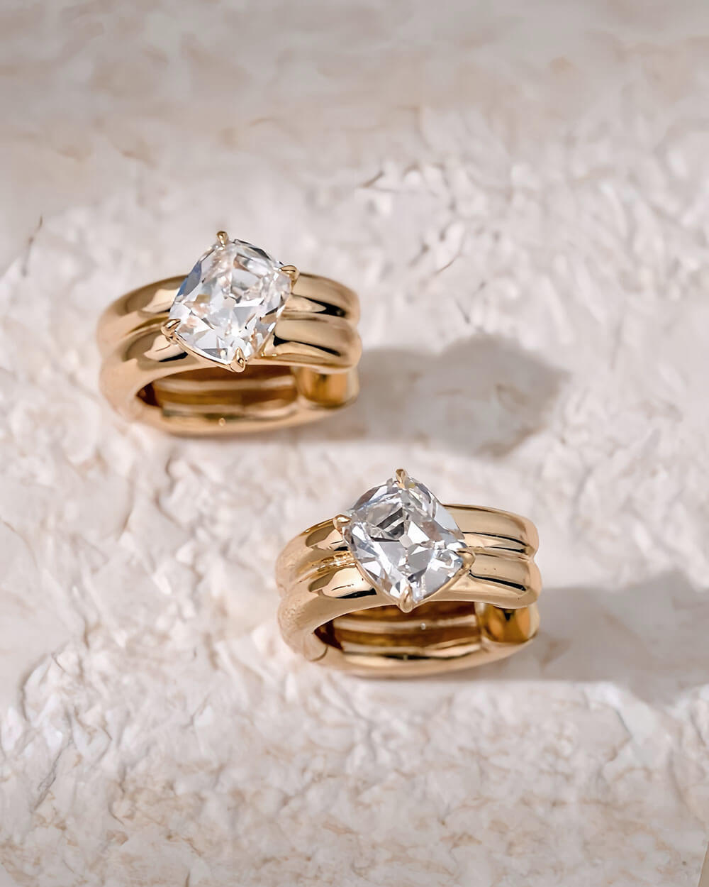 Celine Duo – Oval Double Hoop Earrings