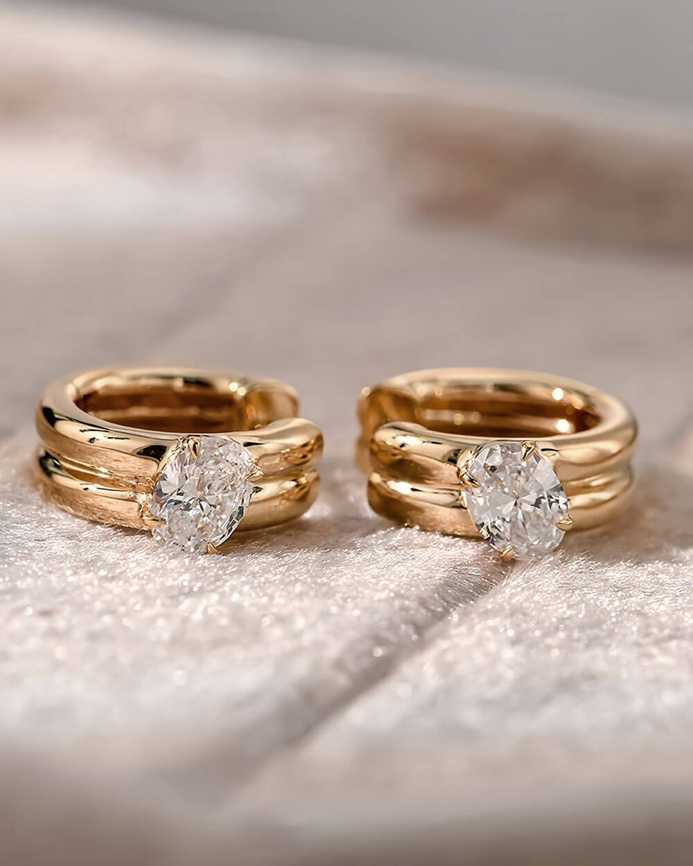 Celine Duo – Oval Double Hoop Earrings