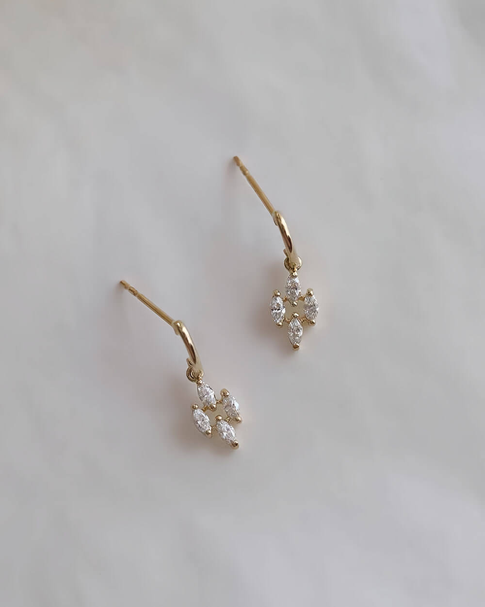 Aurelia Drop – Marquise Diamond Dangle Earrings