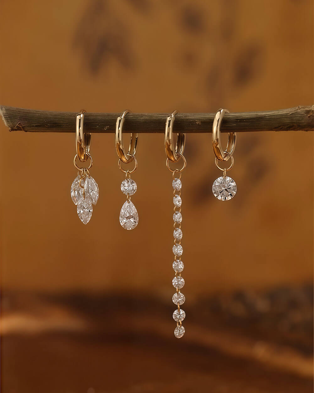 Aurora Mix – Interchangeable Diamond Earrings Drops