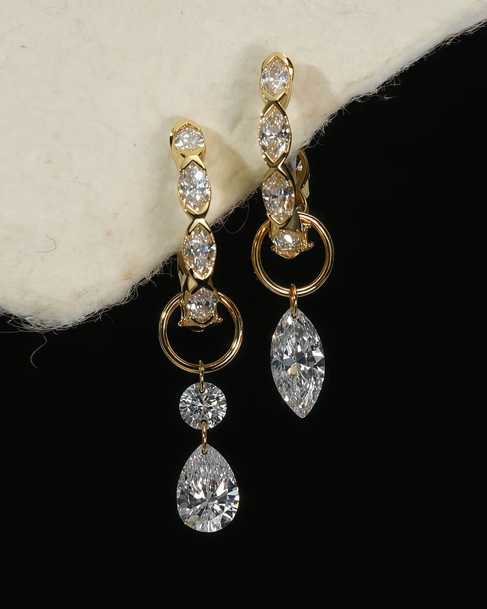 Aurora Mix – Interchangeable Diamond Earrings Drops