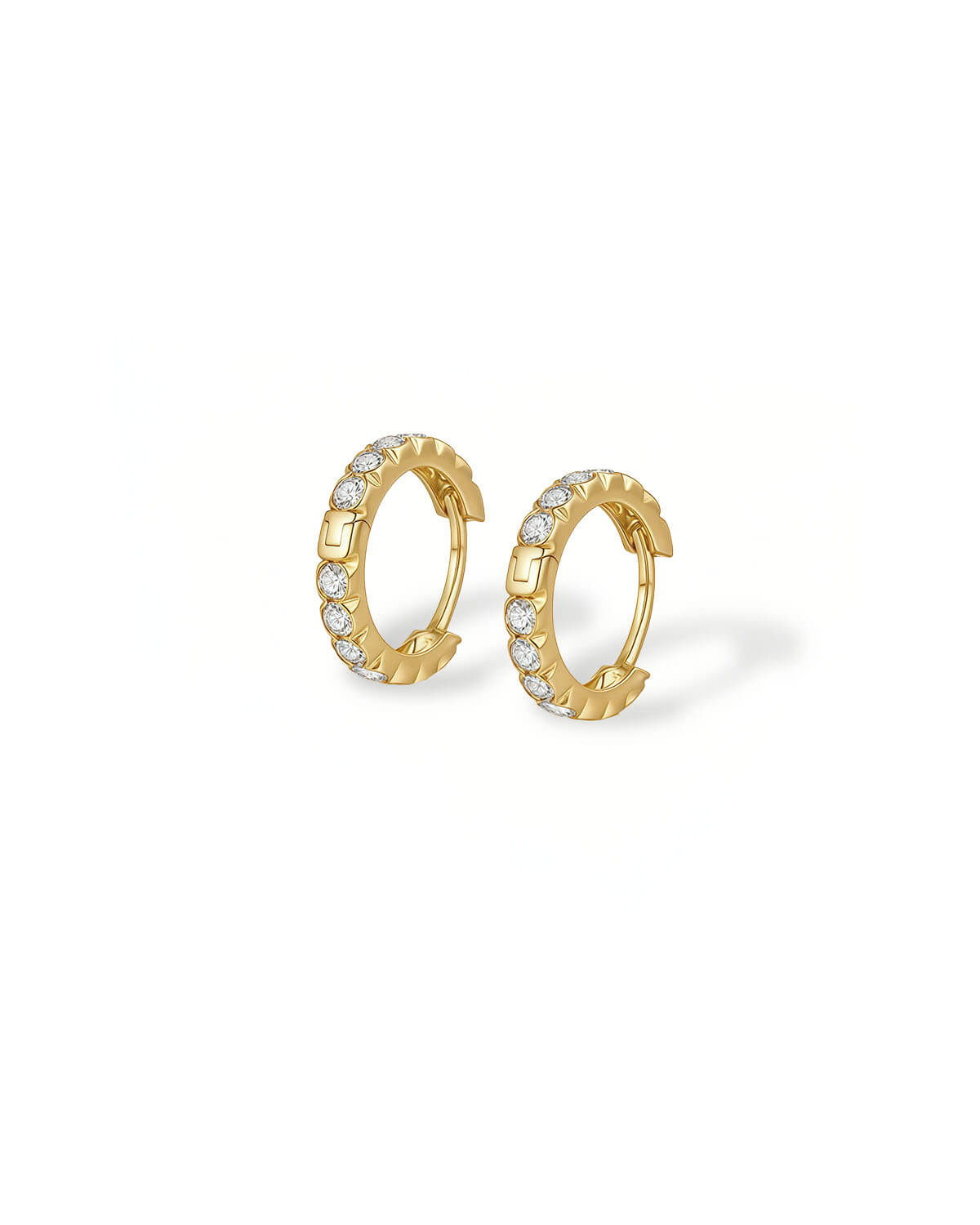 Auric Loop – Pave Huggie Earrings