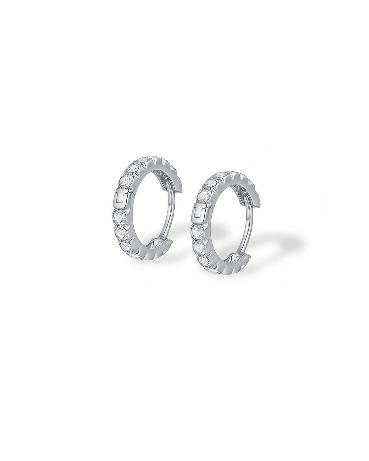Auric Loop – Pave Huggie Earrings