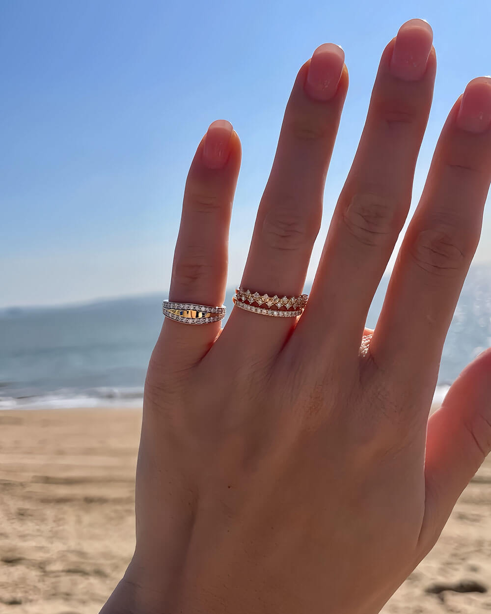 Halo Tail – Double Row Diamond Band Ring