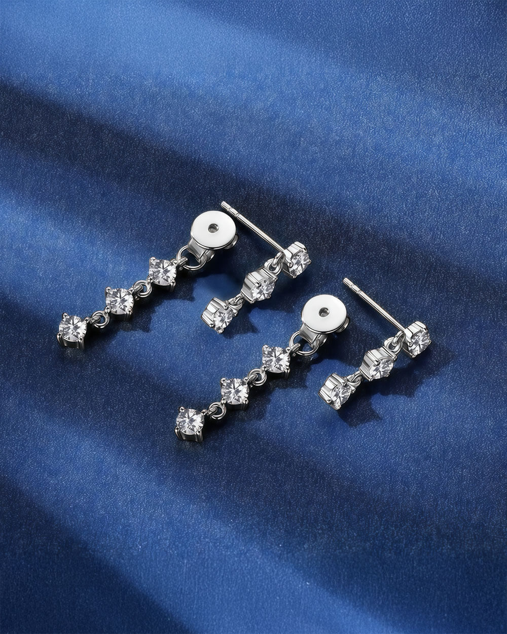 Lumi Cascade – Front Back Diamond Drop Earrings