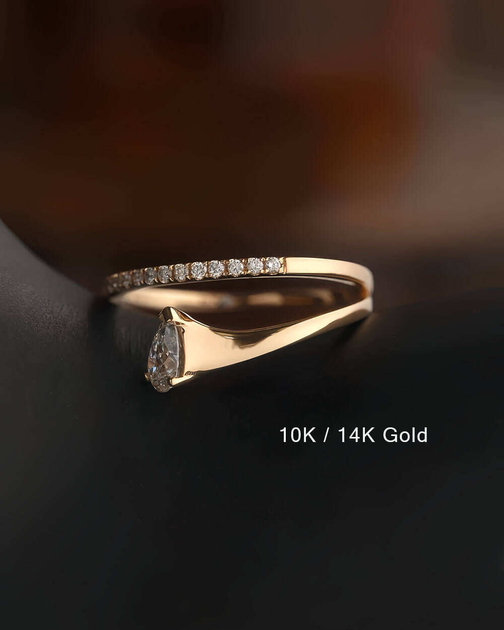 Astra Bloom – Pear Shaped Double Layer Ring