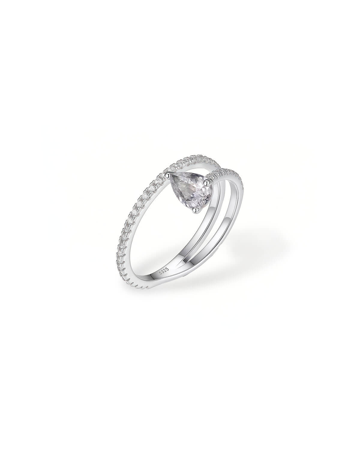 Astra Bloom – Pear Shaped Double Layer Ring