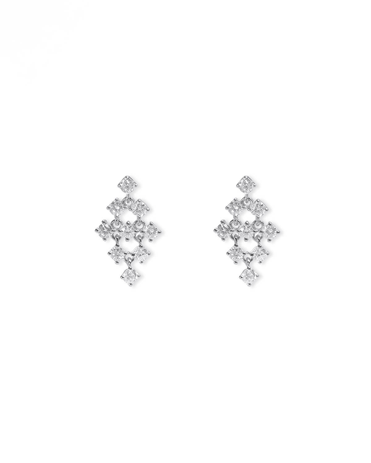 Astra Dot – Round Diamond Drop Earrings