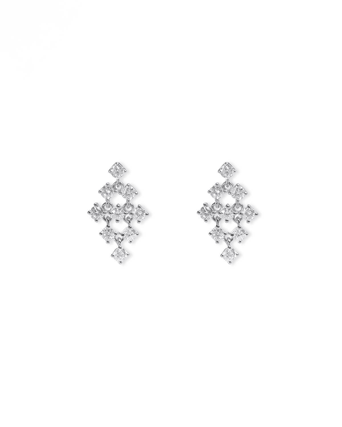 Astra Dot – Round Diamond Drop Earrings