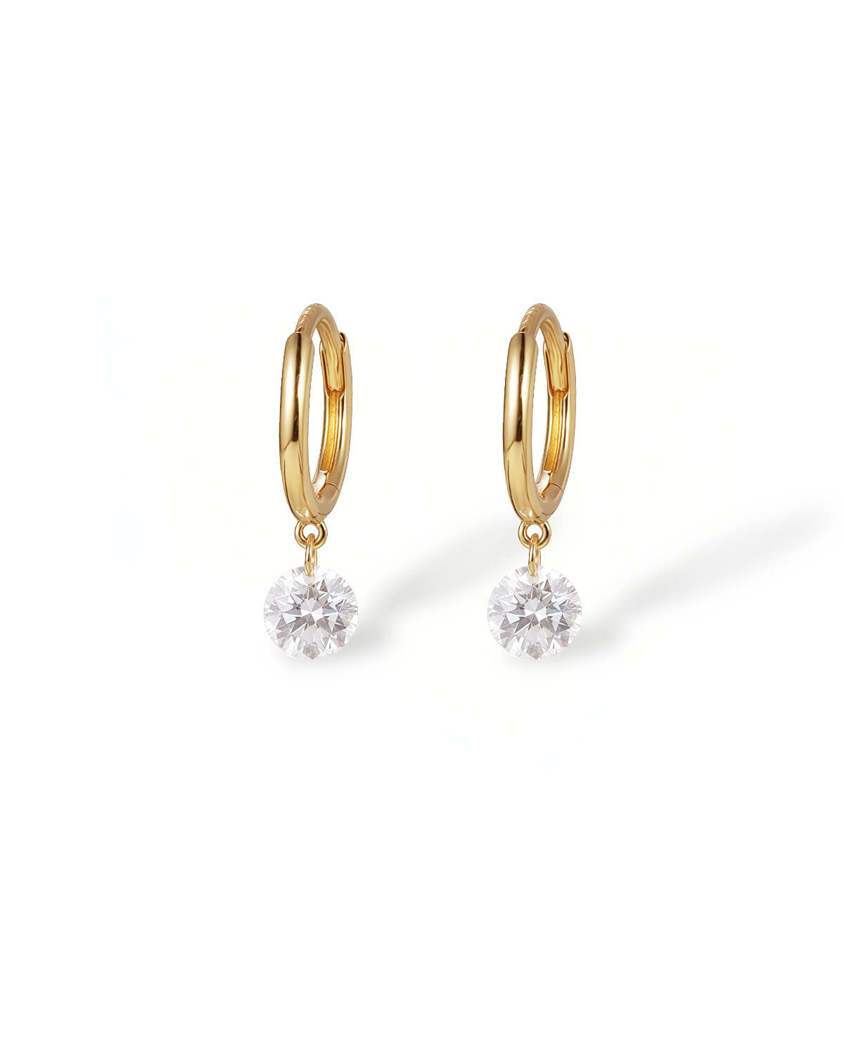 Starlet Drop – Drilled Diamond Charm Earrings