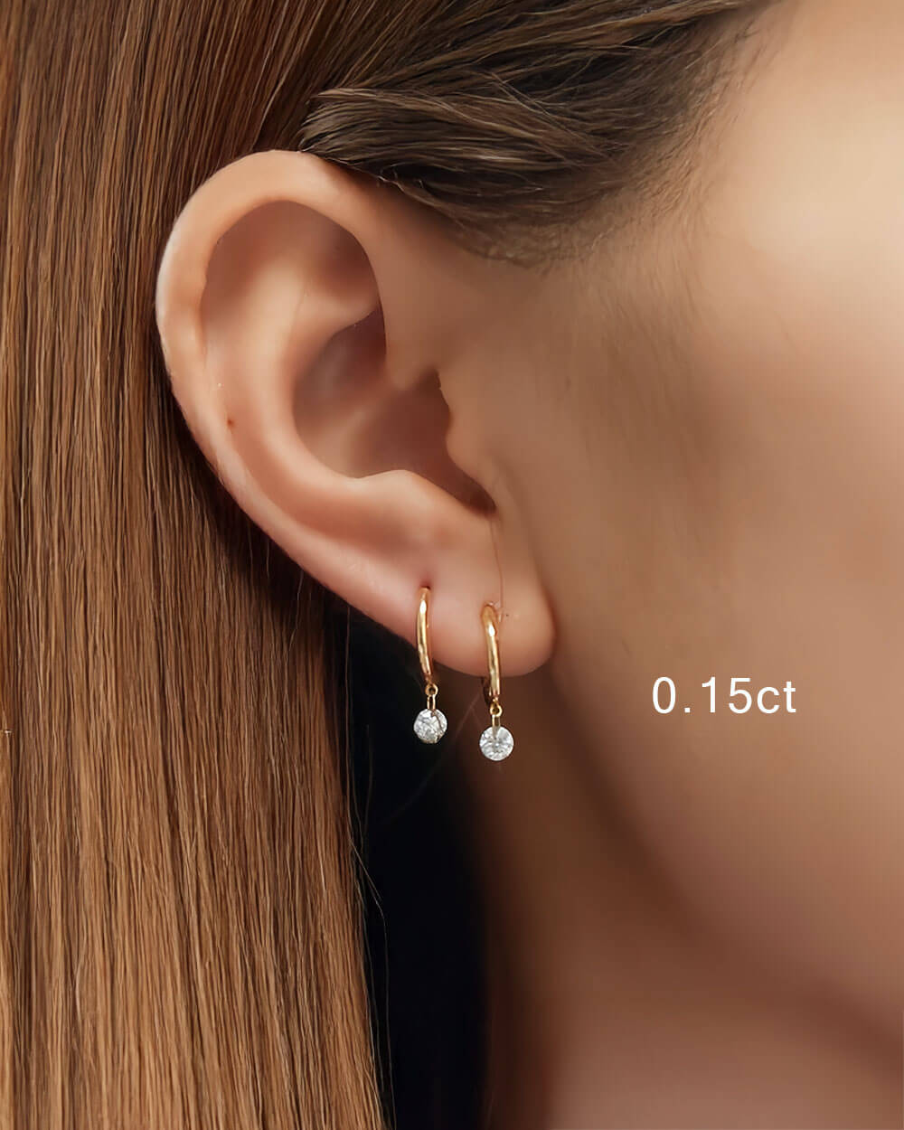 Starlet Drop – Drilled Diamond Charm Earrings