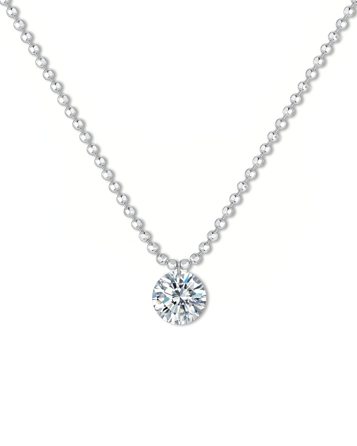 Moonlit Bead – Small Diamond Bead Necklace