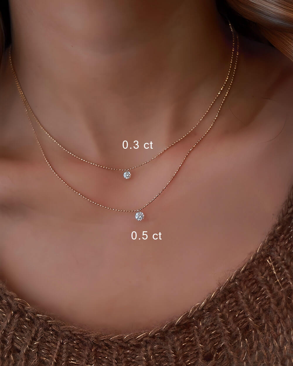 Moonlit Bead – Small Diamond Bead Necklace