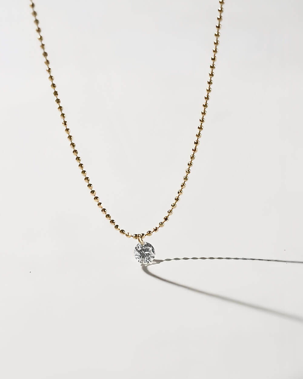 Moonlit Bead – Small Diamond Bead Necklace