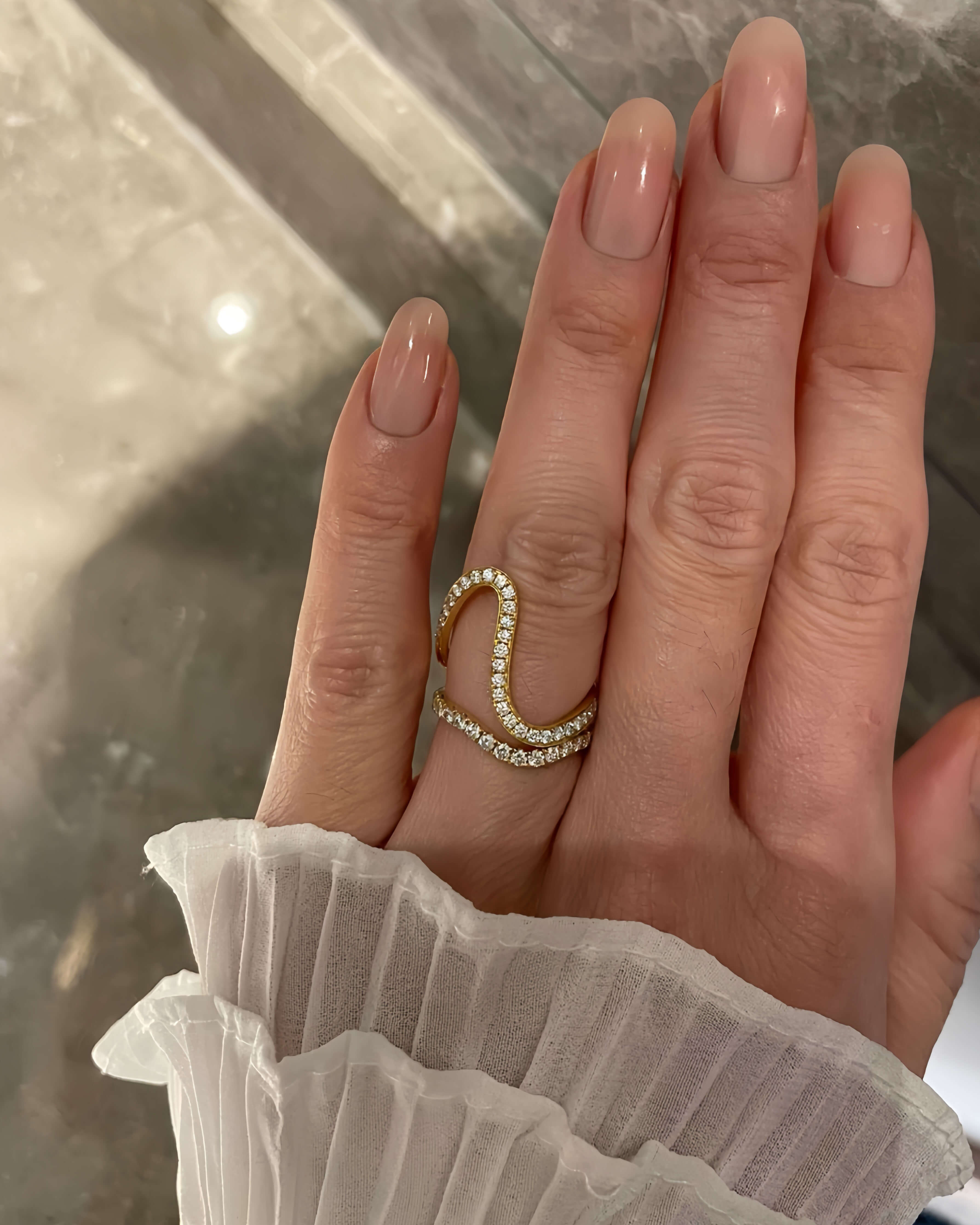 Serra Flow – Diamond Fine Waves Ring