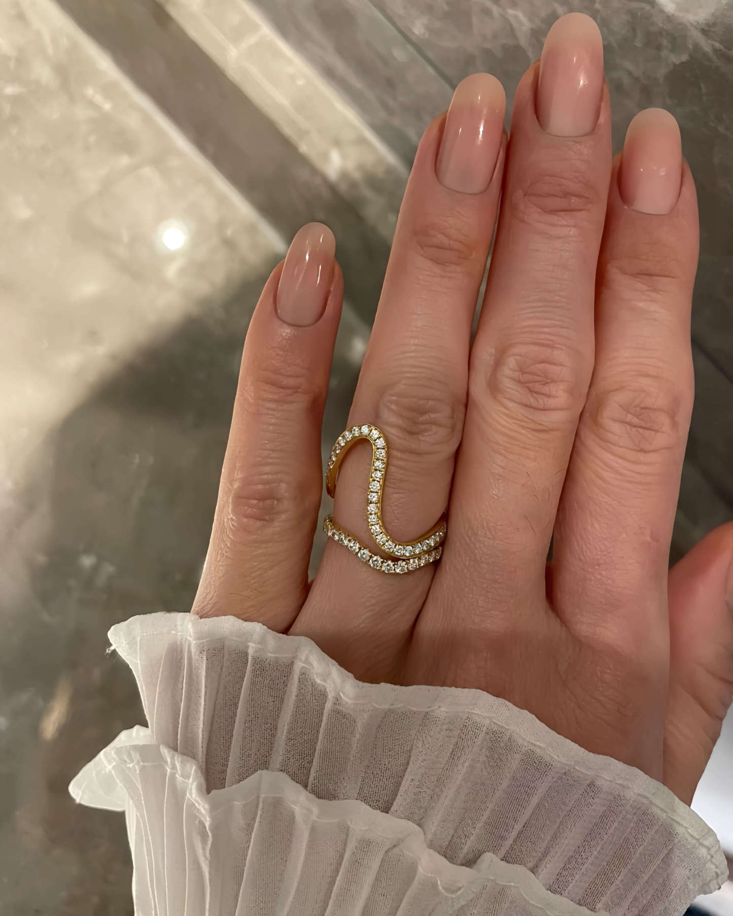 Serra Flow – Diamond Fine Waves Ring