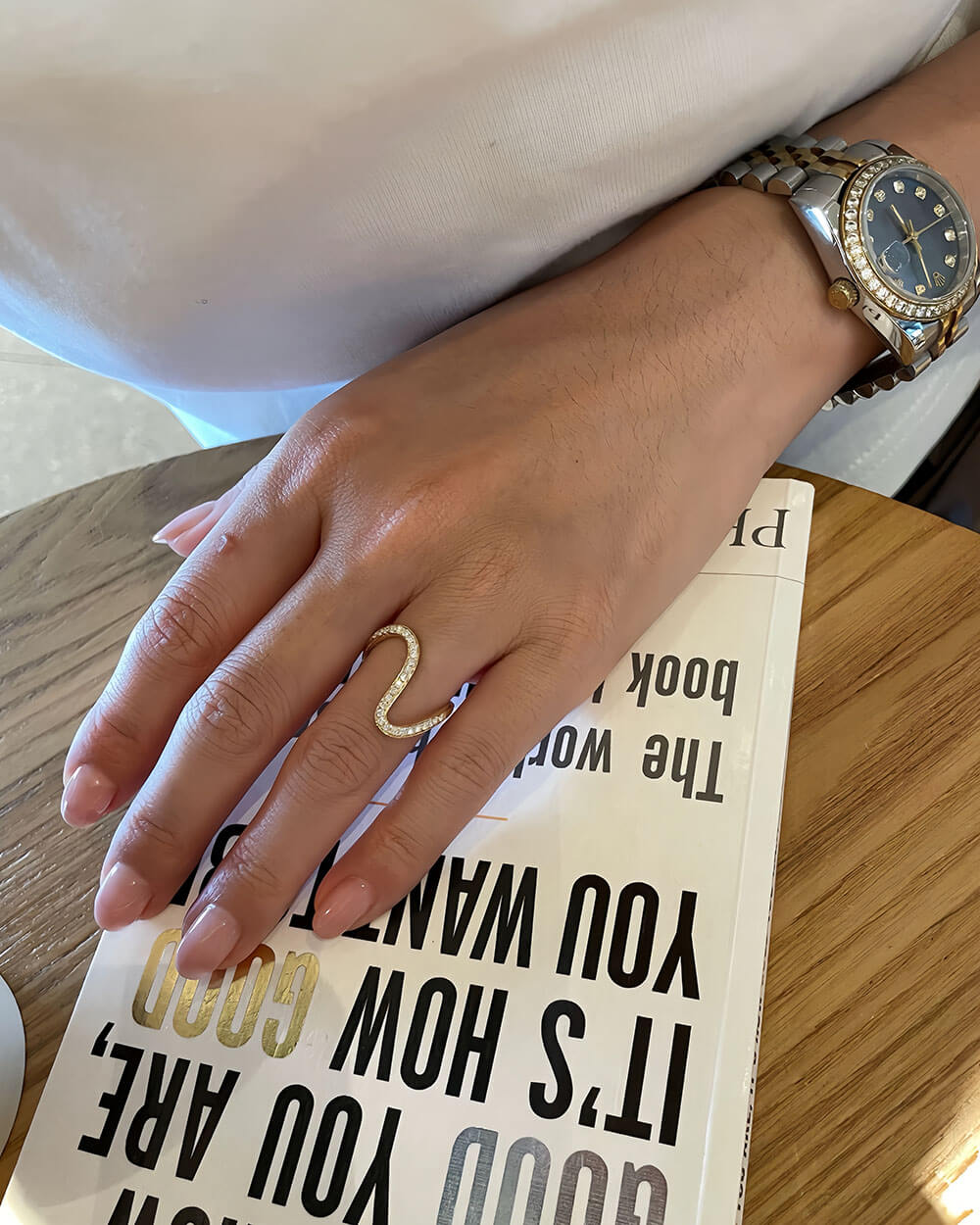 Serra Flow – Diamond Fine Waves Ring