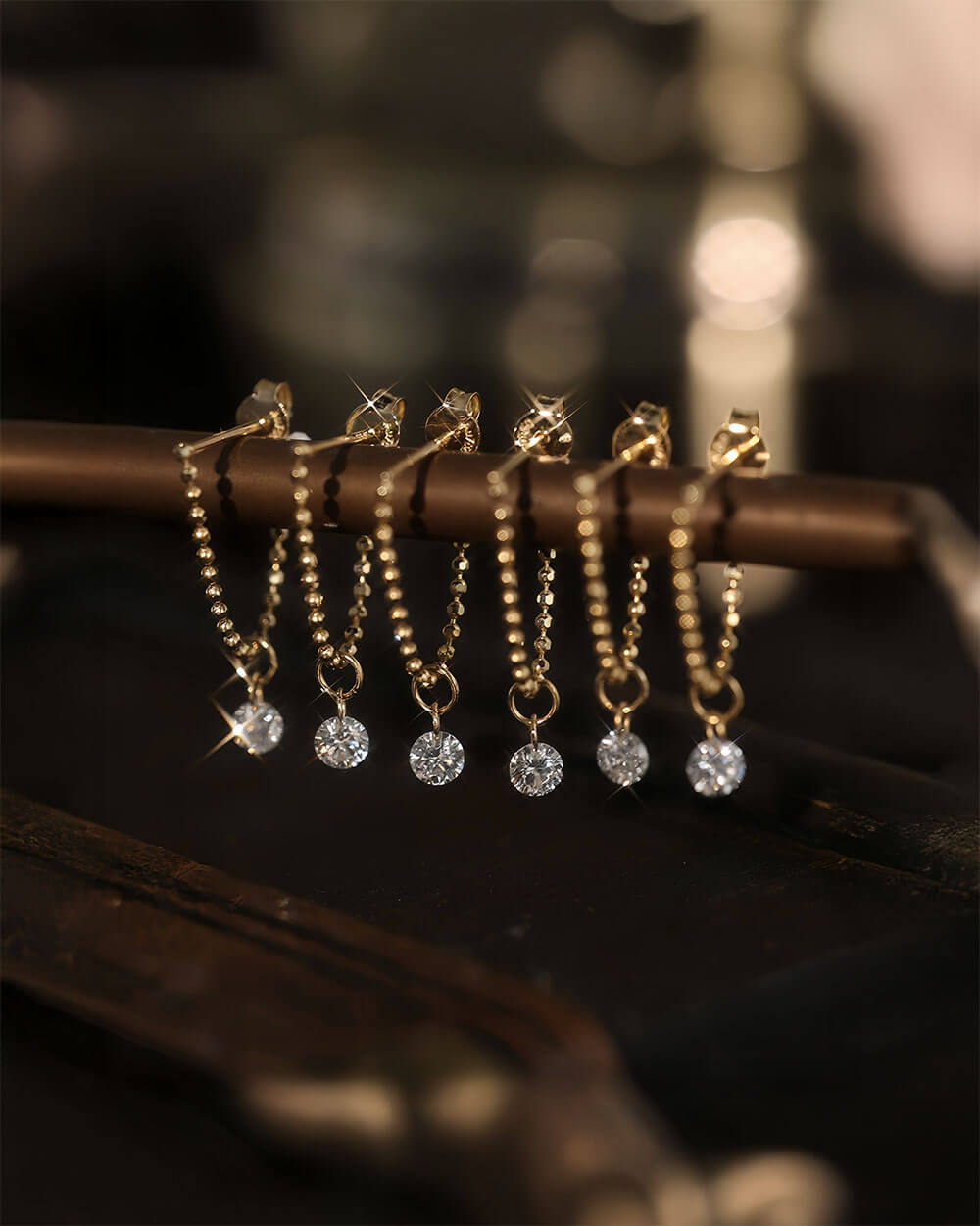 Elio Chain – Beaded Chain Single Earring